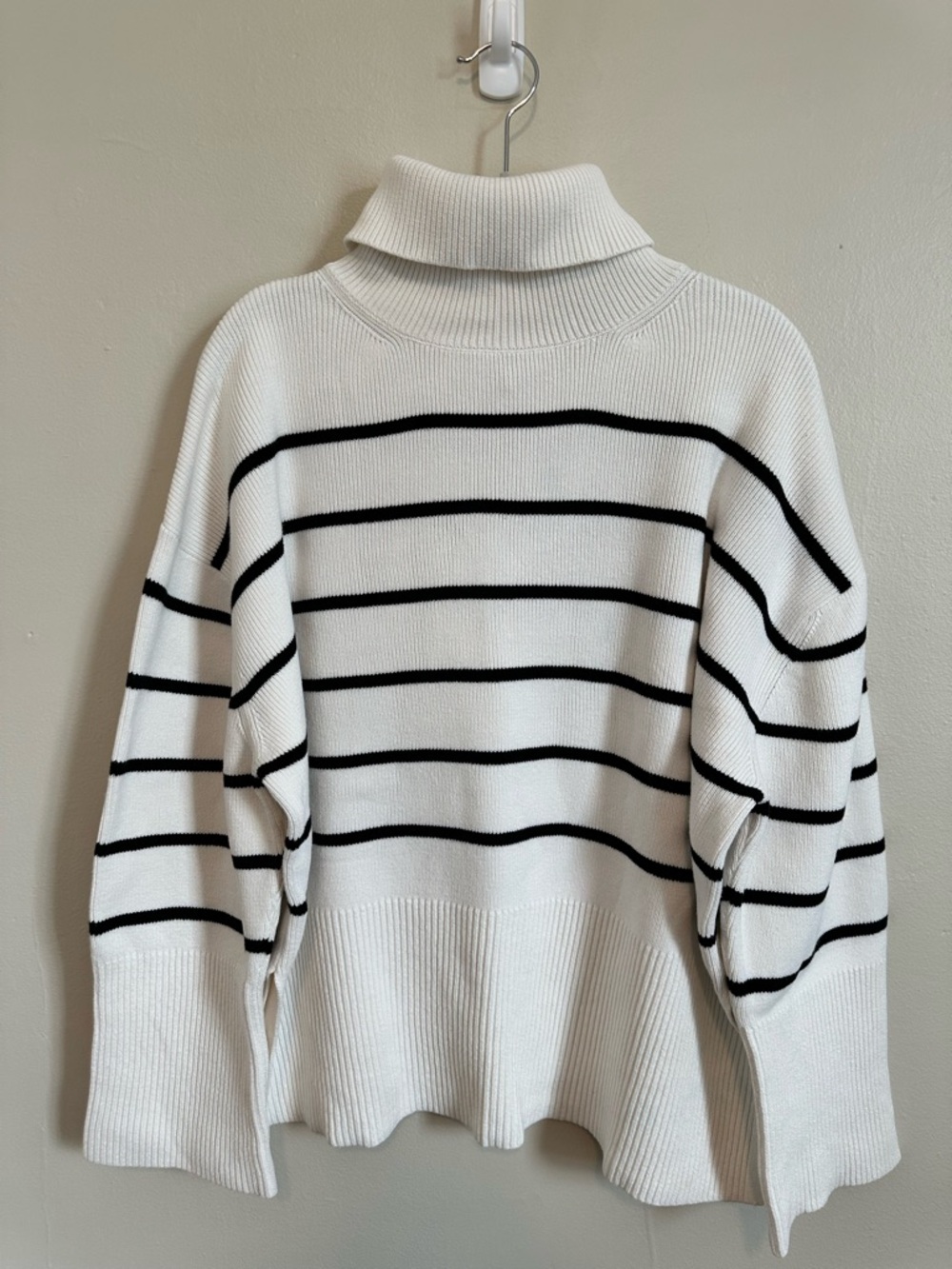 Lake Madeline Sweater in Ivory Black Stripe